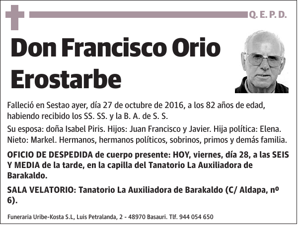 Francisco Orio Erostarbe