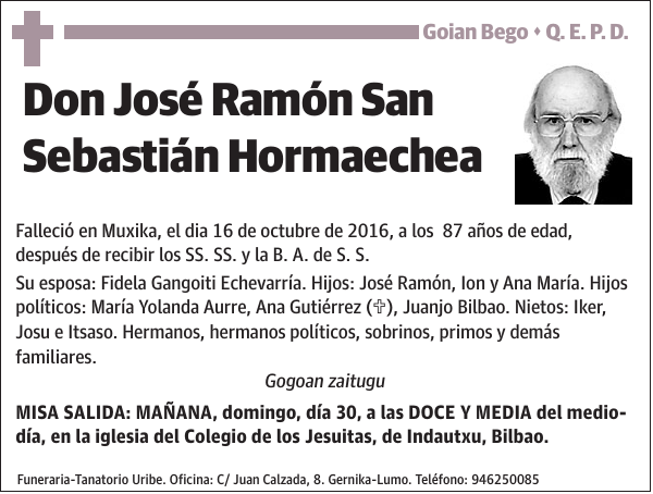 José Ramón San Sebastián Hormaechea