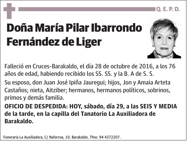 María Pilar Ibarrondo Fernández de Liger