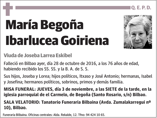 María Begoña Ibarlucea Goiriena