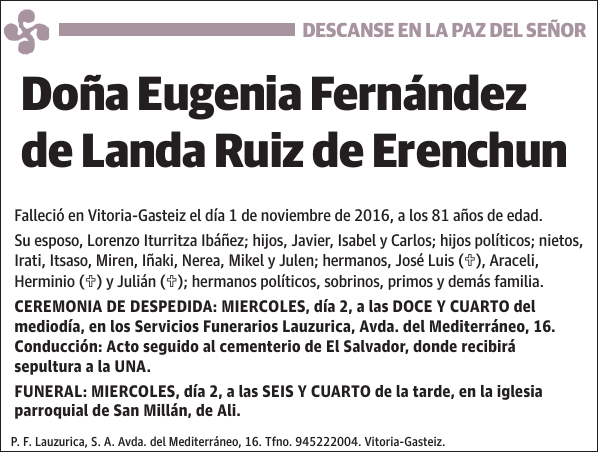 Eugenia Fernández de Landa Ruiz de Erenchun