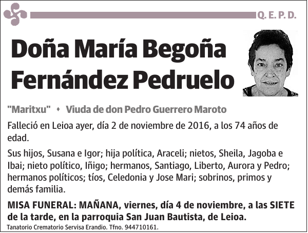 María Begoña Fernández Pedruelo