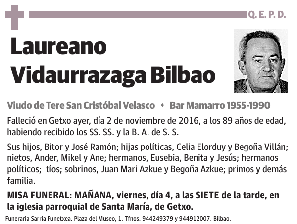 Laureano Vidaurrazaga Bilbao