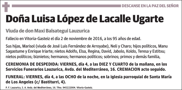 Luisa López de Lacalle Ugarte