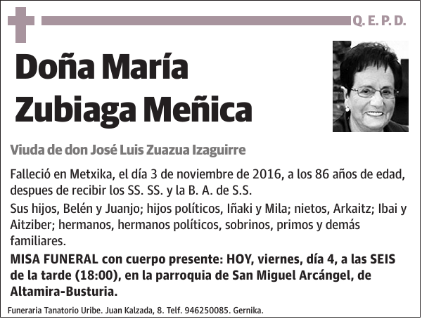 María Zubiaga Meñica