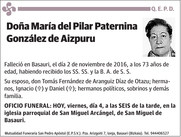 María del Pilar Paternina González de Aizpuru