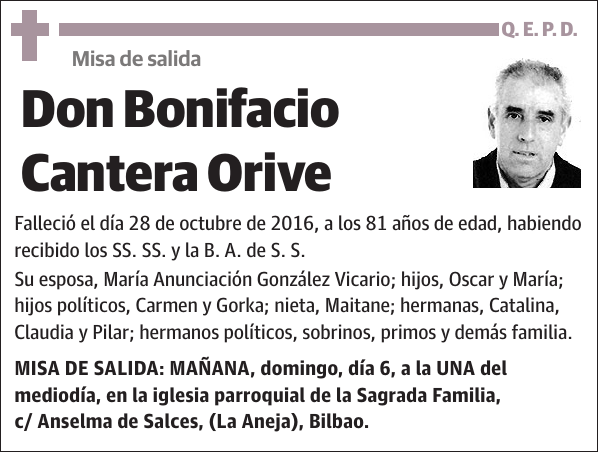 Bonifacio Cantera Orive