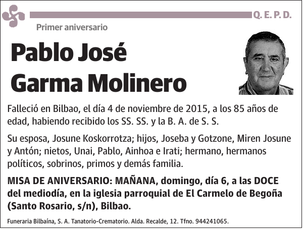 Pablo José Garma Molinero