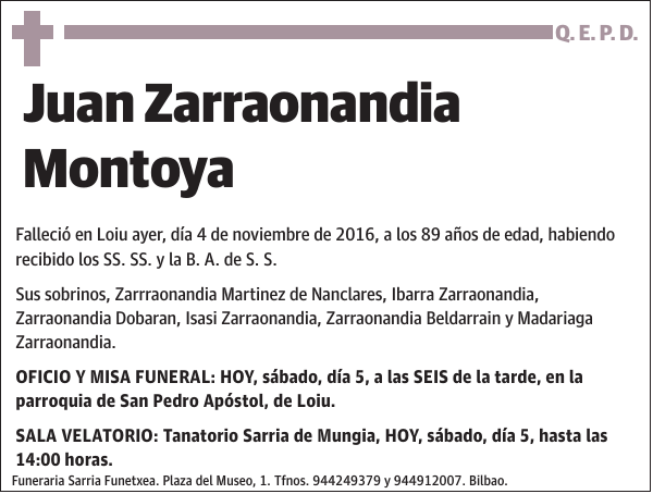 Juan Zarraonandia Montoya