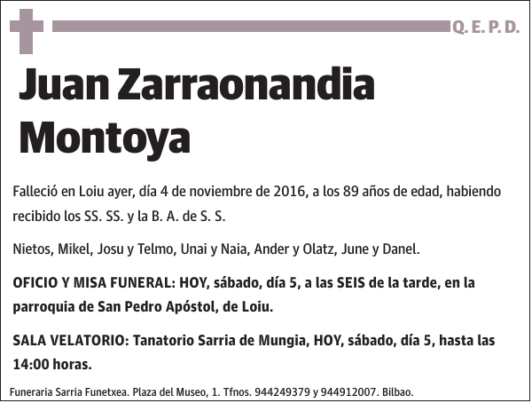 Juan Zarraonandia Montoya