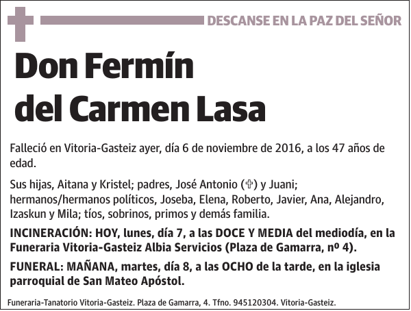 Fermín del Carmen Lasa