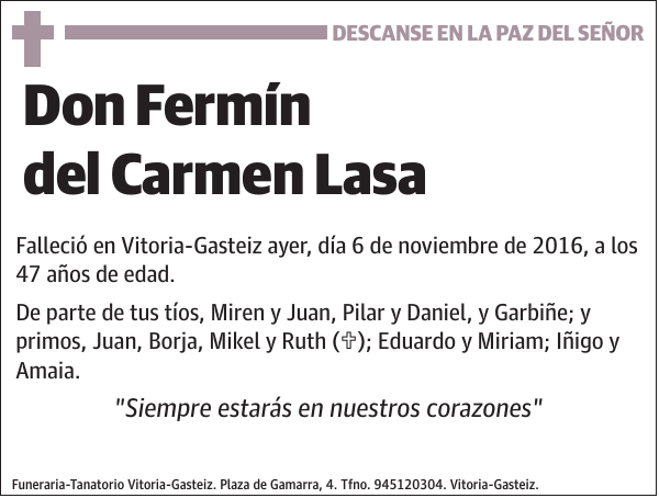 Fermín del Carmen Lasa