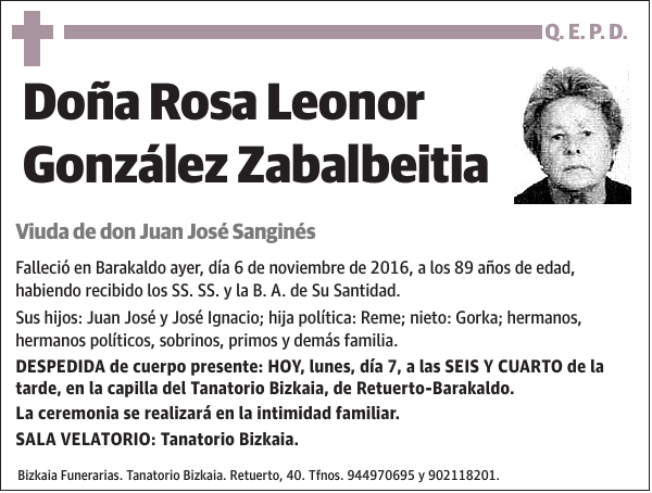 Rosa Leonor González Zabalbeitia