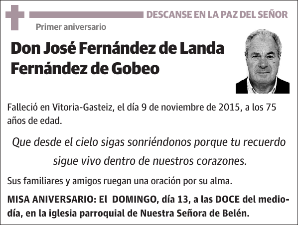 José Fernández de Landa Fernández de Gobeo