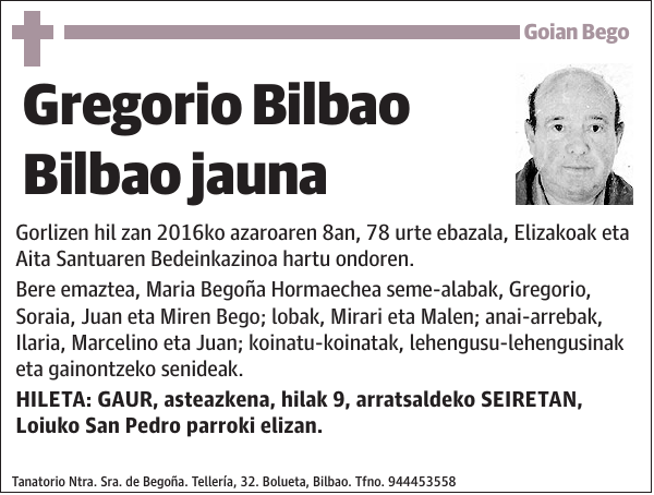 Gregorio Bilbao Bilbao