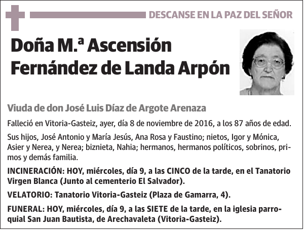 María Ascensión Fernández de Landa Arpón