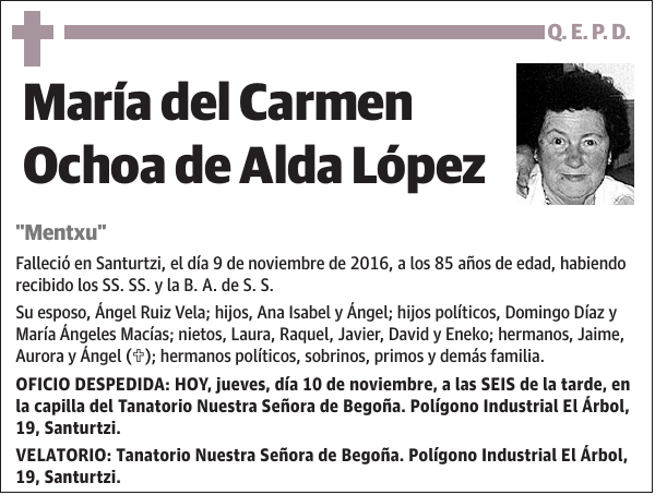 María del Carmen Ochoa de Alda López