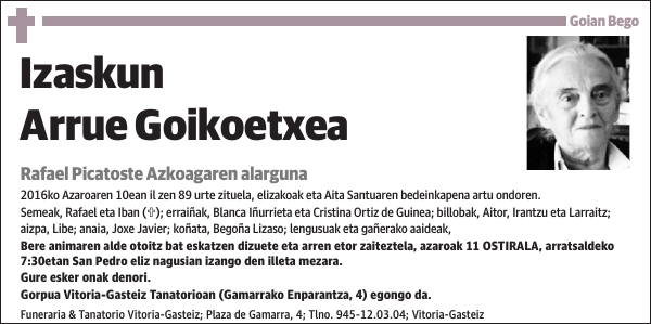 Izaskun Arrue Goikoetxea