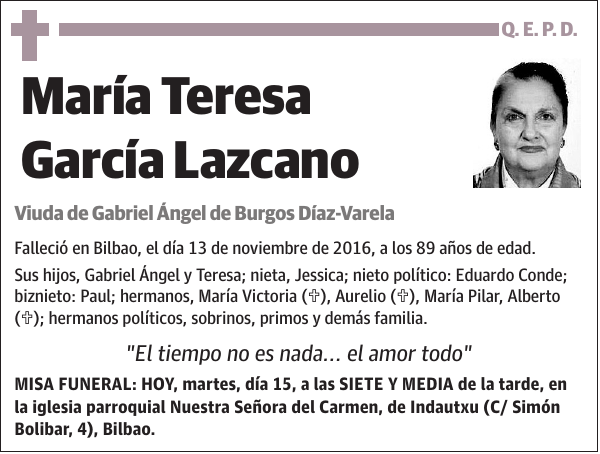 María Teresa García Lazcano