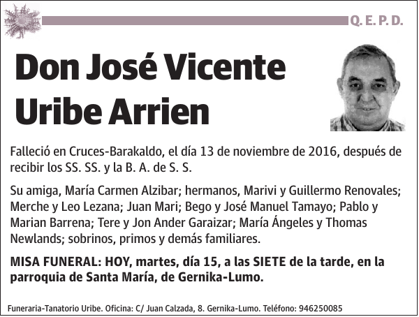 José Vicente Uribe Arrien