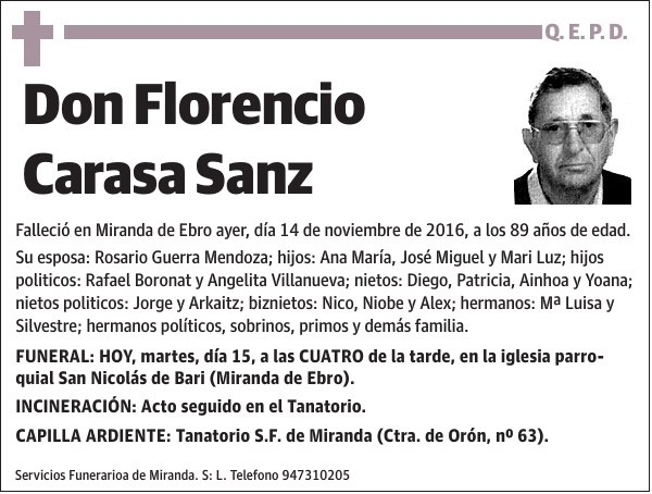 Florencio Carasa Sanz