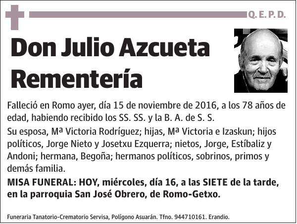 Julio Azcueta Rementería