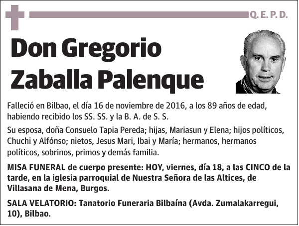 Gregorio Zaballa Palenque