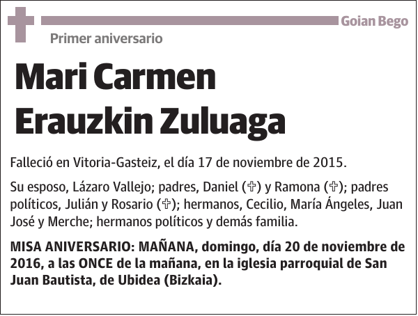 Mari Carmen Erauzkin Zuluaga