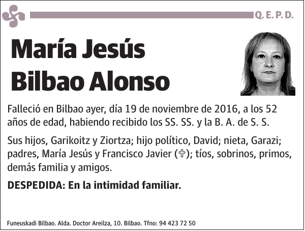 María Jesús Bilbao Alonso