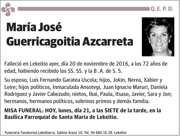 María José Guerricagoitia Azcarreta