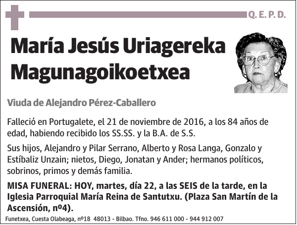 María Jesús Uriagereka Magunagoikoetxea