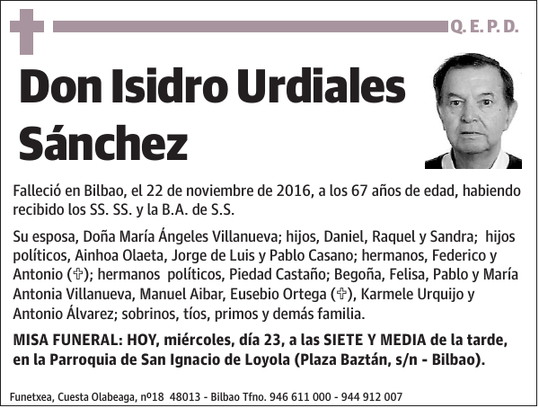 Isidro Urdiales Sánchez