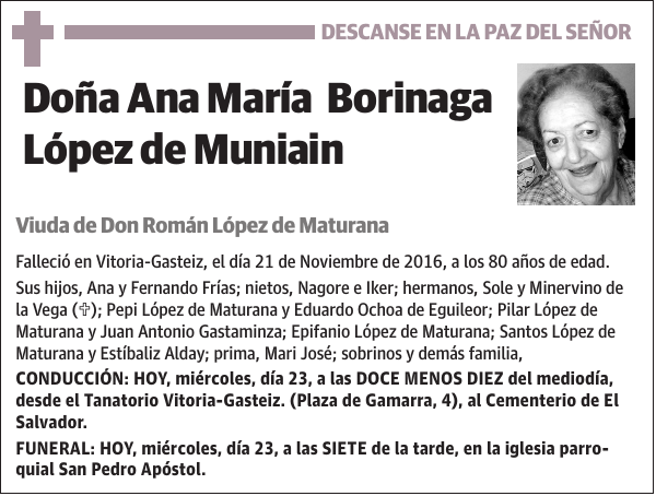 Ana María Borinaga López de Muniain