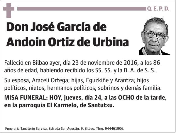 José García de Andoin Ortiz de Urbina