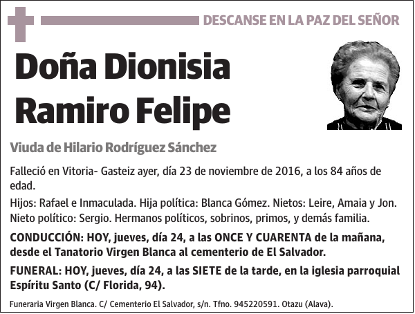 Dionisia Ramiro Felipe