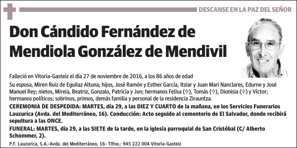 Cándido Fernández de Mendiola González de Mendivil