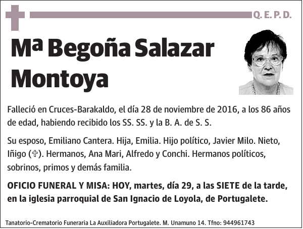 Mª Begoña Salazar Montoya