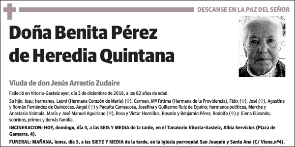 Benita Pérez de Heredia Quintana