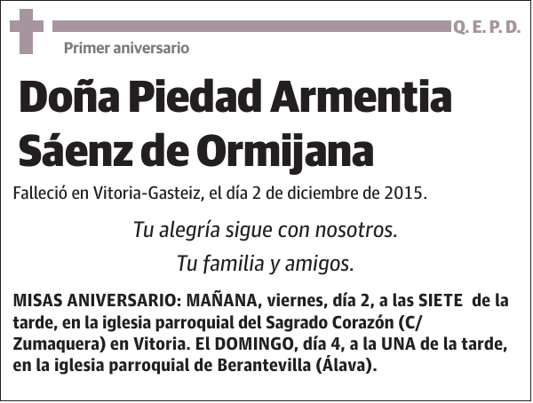 Piedad Armentia Sáenz de Ormijana