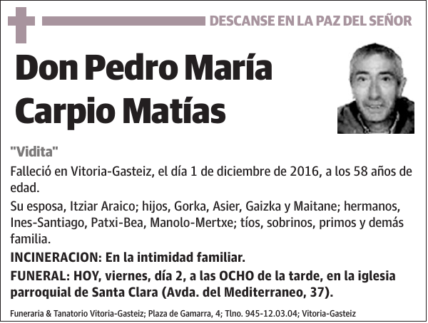 Pedro María Carpio Matías