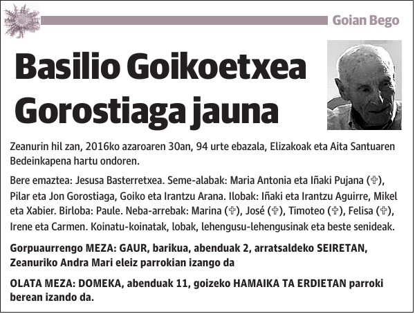 Basilio Goikoetxea Gorostiaga