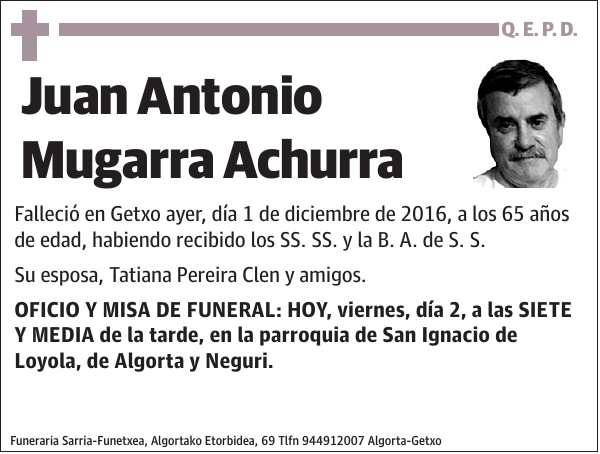 Juan Antonio Mugarra Achurra