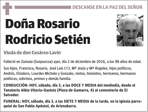 Rosario Rodricio Setién