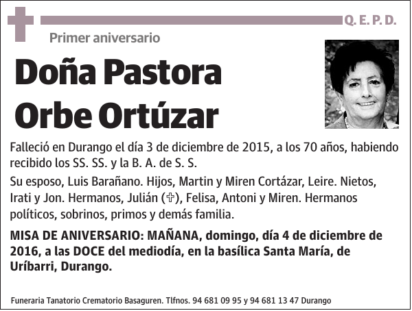 Pastora Orbe Ortúzar