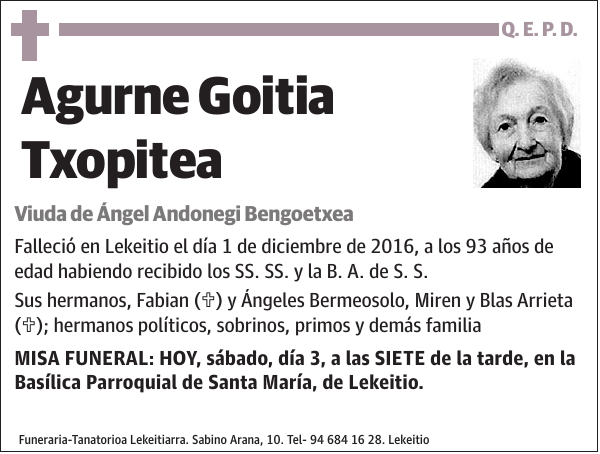 Agurne Goitia Txopitea