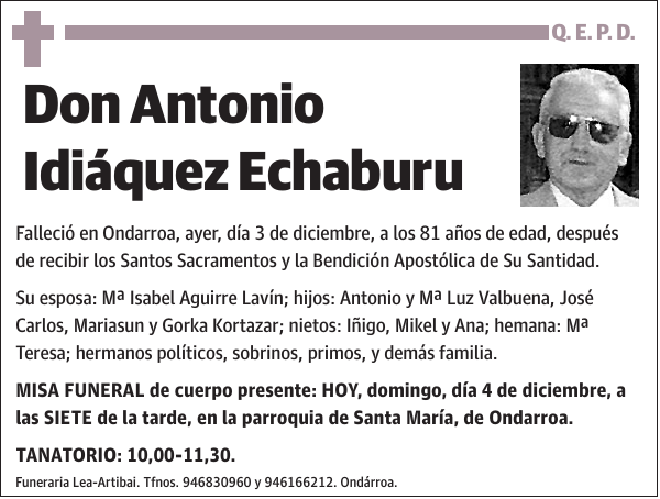 Antonio Idiáquez Echaburu