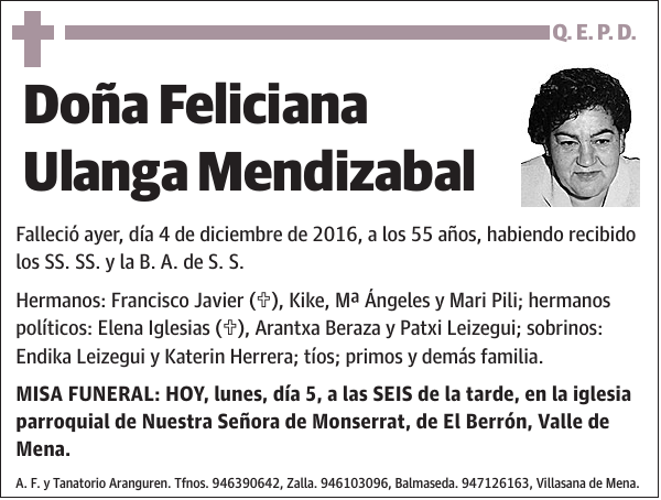 Feliciana Ulanga Mendizabal