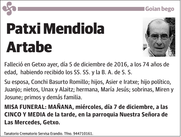 Patxi Mendiola Artabe