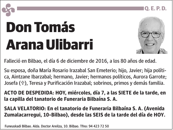 Tomás Arana Ulibarri