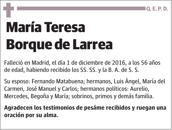 María Teresa Borque de Larrea